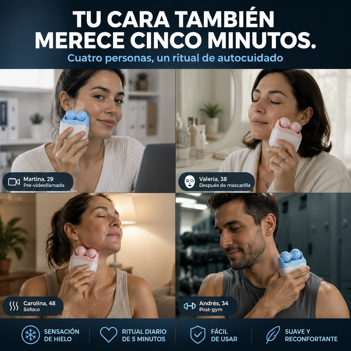 Masajeador Ice Roller Facial - id8880 — vista 5